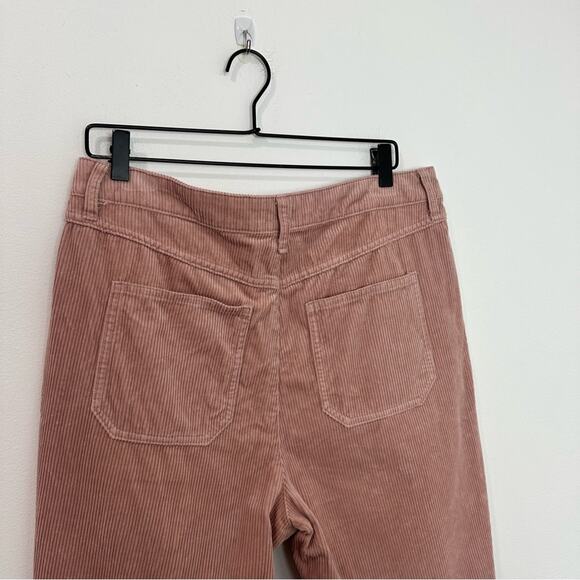 J. Crew High-rise Tapered Corduroy Pant Blush Pink Wide Wale Corduroy size 12 - Picture 5 of 9